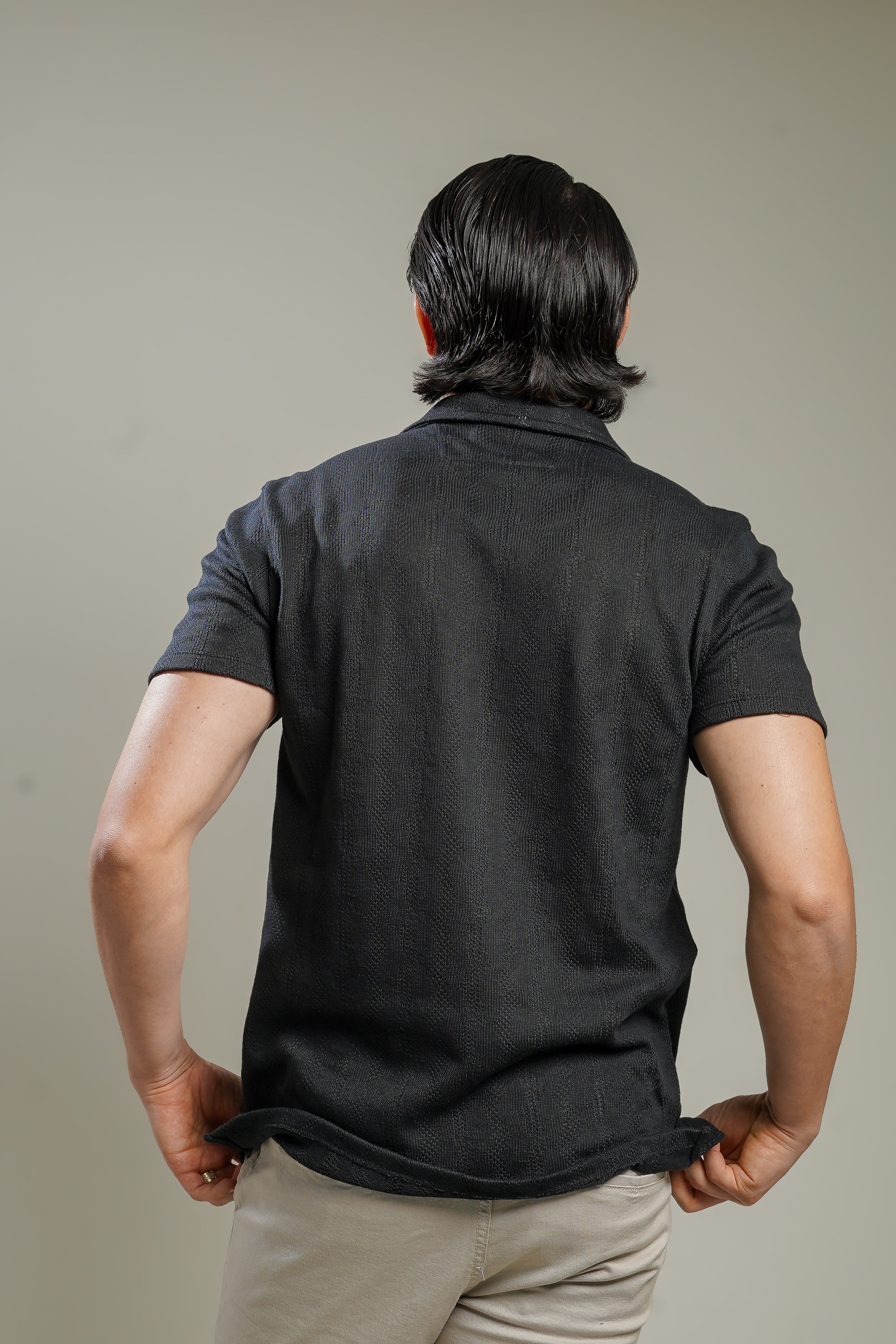 CAMISA BOTONES NEGRA