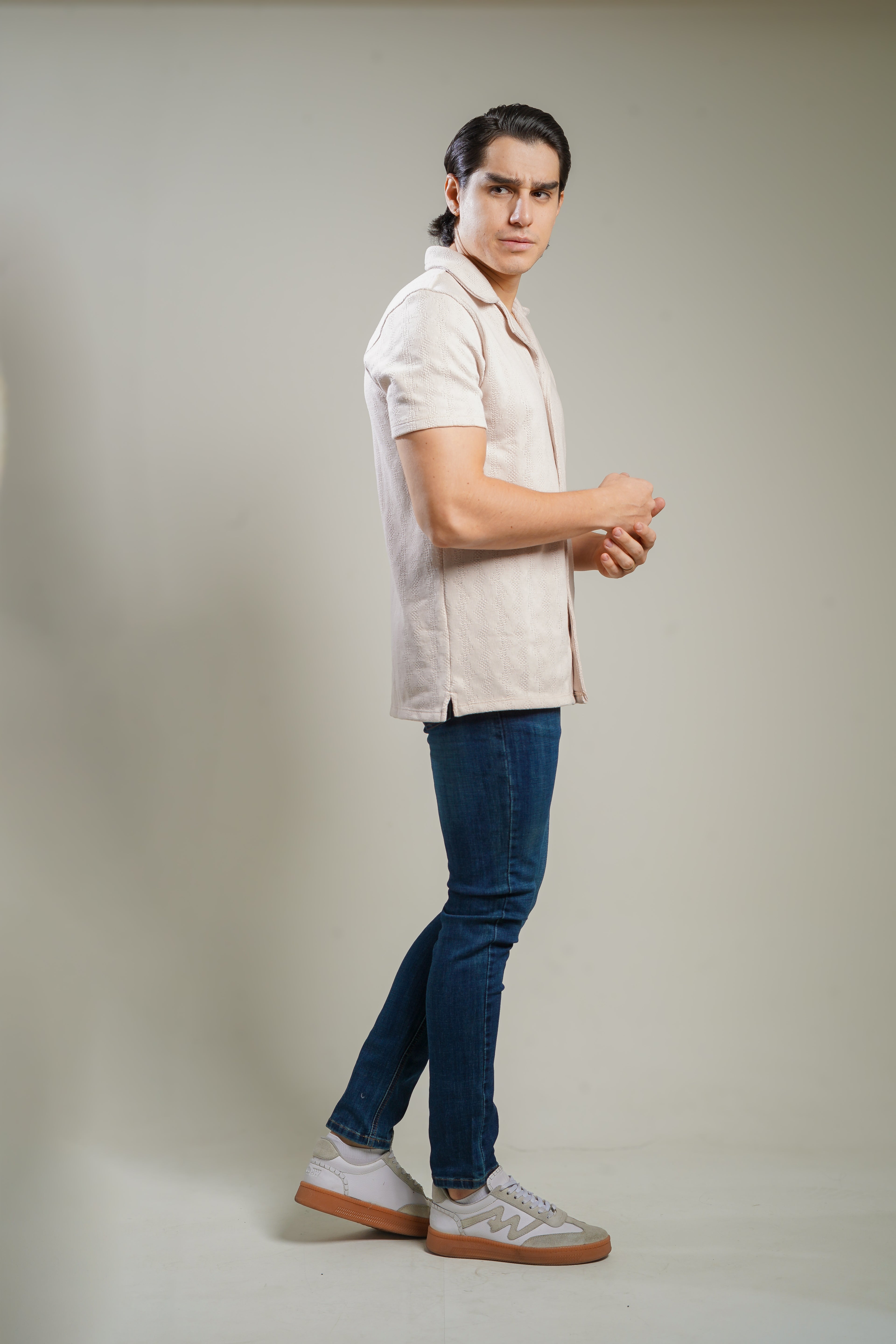 CAMISA BOTONES BEIGE