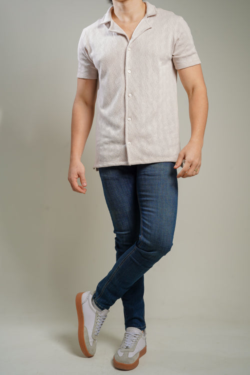 CAMISA BOTONES BEIGE