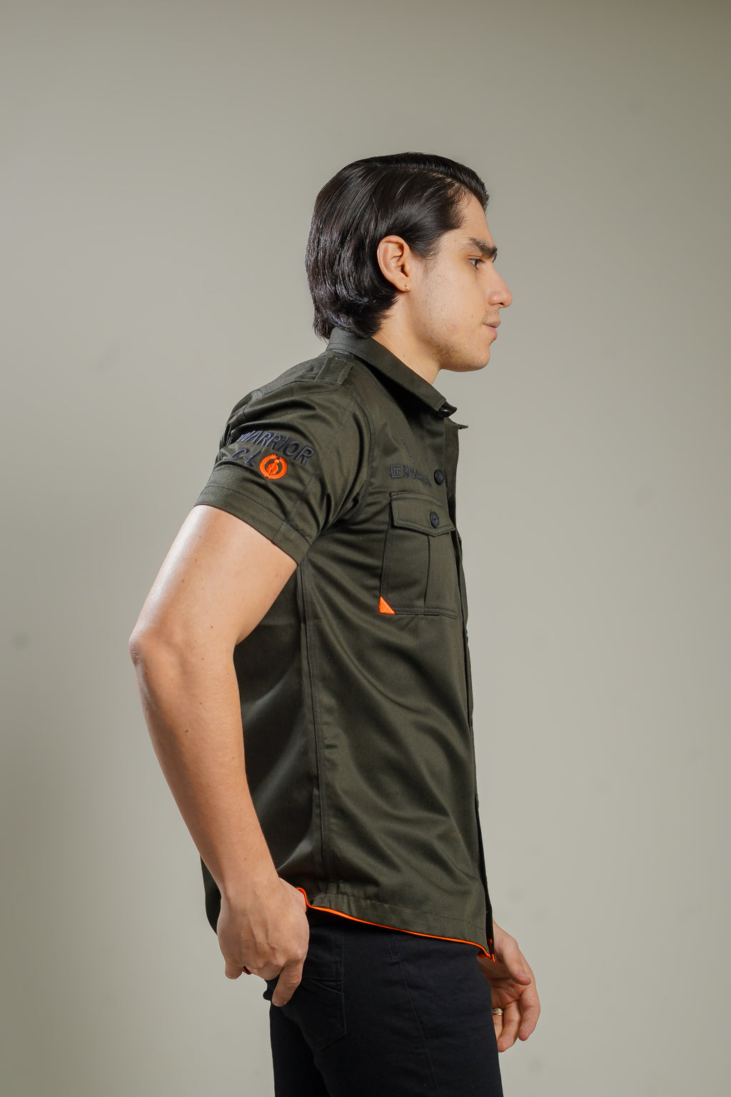 CAMISA BOTONES VERDE MILITAR