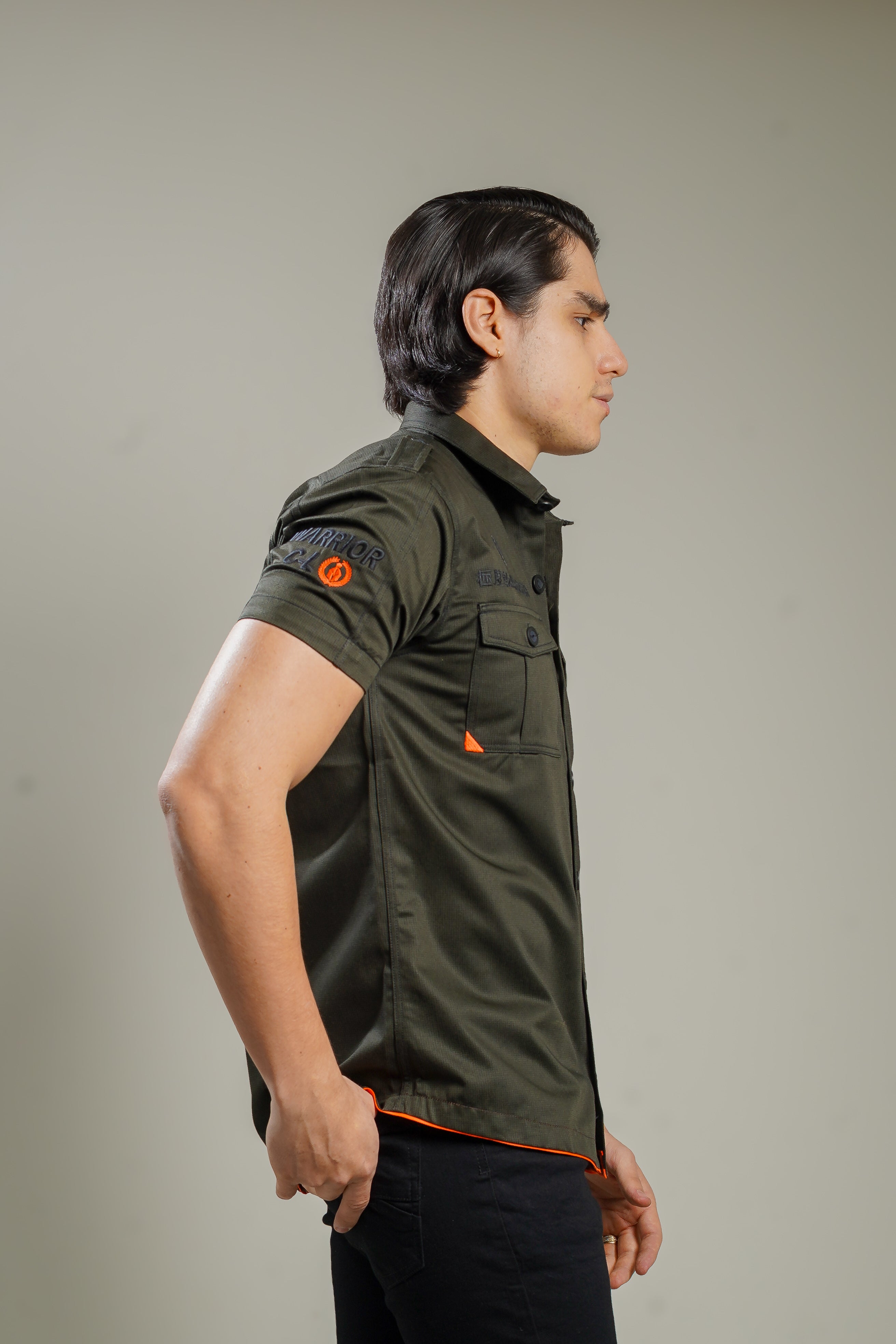 CAMISA BOTONES VERDE MILITAR